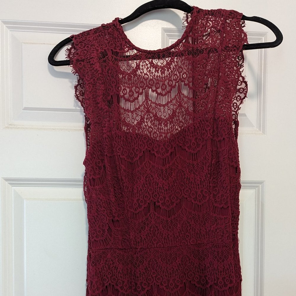 Free People Merlot Lace Dress